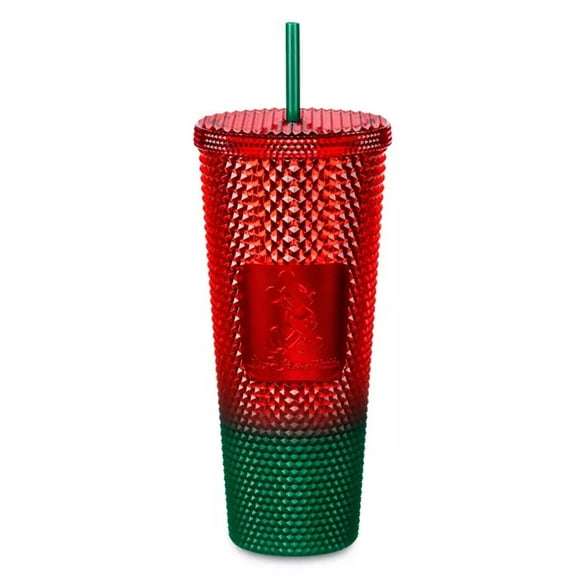 2022 Disney Park 50th Anniversary Christmas Mickey Studded Starbucks Tumbler Cup