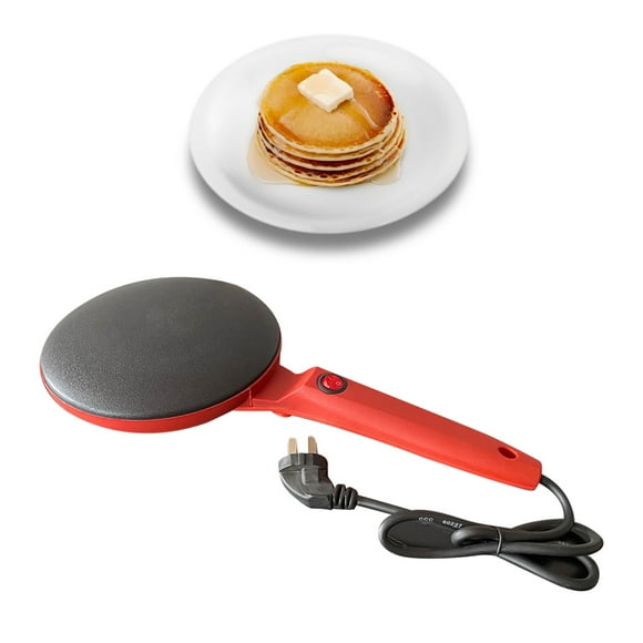 Crepe Maker, 800W Portable Electric Crepe Maker Round Crepe Pan Crepe Maker Electric Compact Lightweight for Pancakes, Spring Cakes, Spring Rolls Making