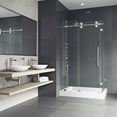 thumbnail image 6 of VIGO Winslow 36 in. L x 48 in. W x 79 in. H Frameless Sliding Shower Enclosure Kit in Stainless Steel with Clear Glass, 6 of 12