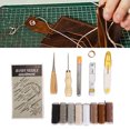 thumbnail image 1 of Leather Repair Sewing Kit, Wax Thread Portable Large Eye Stitching  Tape Measure Leather Working Tools  for DIY Leather Craft, 1 of 8