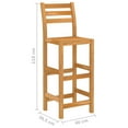 thumbnail image 4 of vidaXL 3 Piece Outdoor Bar Set Solid Acacia Wood, 4 of 5