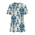 thumbnail image 5 of Puntoco Liquidación de blusas cortas para mujer Blusa informal de manga corta con cuello redondo a la moda para primavera/verano para mujer, 5 of 5