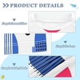 thumbnail image 2 of FORMRS Boys Rash Guard Short Sleeves Swim Shirt Quick Dry UPF 50+ Sun Protection, Sizes 3-12T, Blue Retro Shapes, 2 of 6