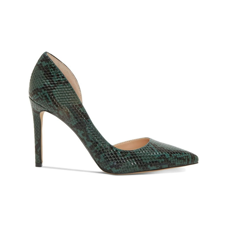 Green snakeskin cheap pumps