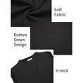 thumbnail image 5 of Coshow Men's Knitted Vest V neck Button Down Sleeveless Vest Casual Chunky Knit Cardigan, 5 of 5