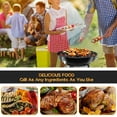 thumbnail image 5 of Coliware 14 inch Portable Charcoal Grill, Lightweight Enamel Coated Coal Kettle Smoker with 3-Point Locking Lid 2 Grilling Racks Dual Venting System, Tabletop Barbecue Oven for Outdoo, 5 of 7