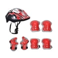 thumbnail image 3 of Colaxi Ensemble de Casque de Vélo pour Enfants Casque de Planche à Roulettes Équipement Portable Casque de Patinage à Roulettes avec Coudières pour Patinage à Roulettes Conduite Noir Rouge, 3 of 8