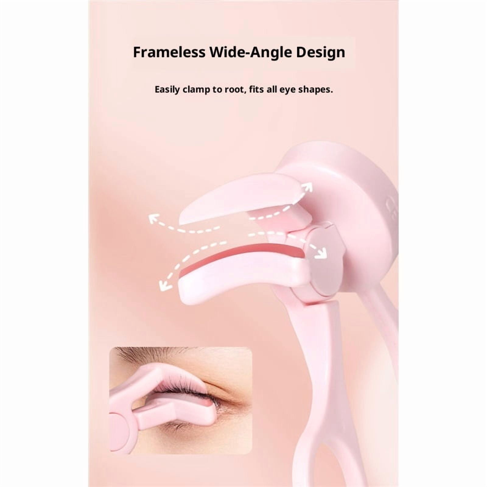 2pcs Heated Eyelash Curlers with 3 Heating Modes, Rechargeable Electric Eyelash Curler with Type-C, Anti-Burn Mini Lash Curler, Gift for Women Girls, Pink