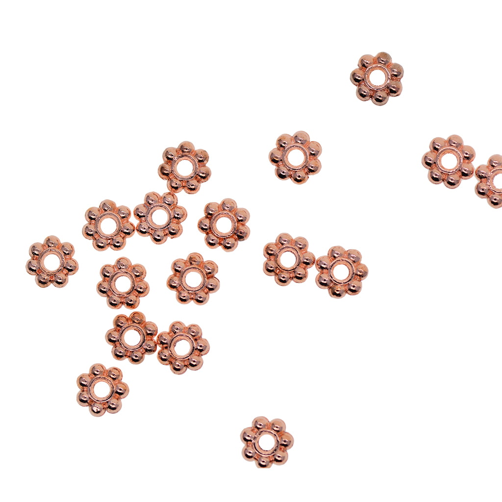 Rose Gold lady-muck1 5mm Premium Daisy Snowflake Spacer Beads 
