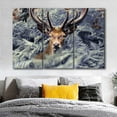 thumbnail image 3 of TISHIRON 3PCS Framed Canvas Wall Art Set,42"x28" Reindeer in Snowy Forest Canvas Art Decor, 3 of 6