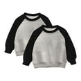 thumbnail image 1 of Dagugfen Chandails en Molleton Garçon Fille 2 Pcs Manches Longues Col Rond Coton Ample Confortable, 1 of 2