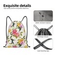 thumbnail image 5 of Drawstring Backpack - Carnation Hummingbird Splash Proof Small Drawstring Gym Bag for Women Men, Cinch Sports String Bag Backpack for Travel Swimming Beach, 5 of 8
