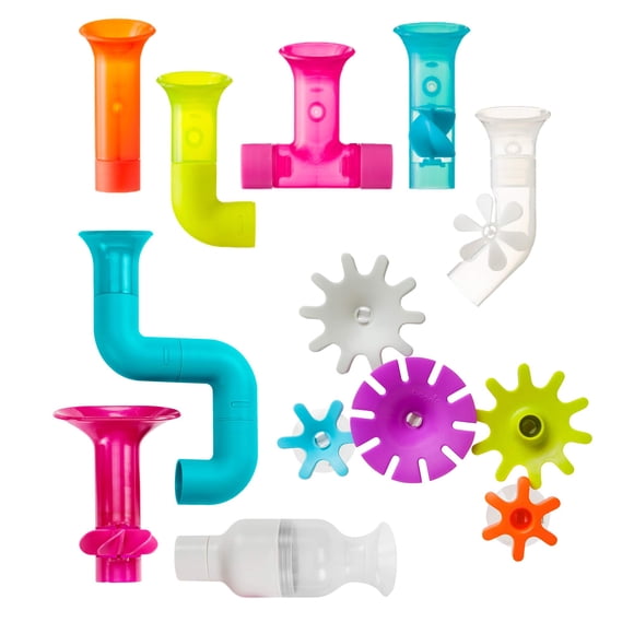 Bath Toys Boon Bundle Pipes, tubos dentados, 13 unidades, 12 meses o más