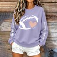 thumbnail image 2 of Oversized Sweatshirts for Women Lightweight Casual Pullover Crew Neck Tops Fashion Cute Print Long Sleeve Sweatshirt, 2 of 6