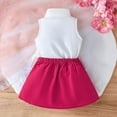 thumbnail image 6 of NAISIBABY Girls Outfit 2-Piece, Sleeveless Button Up Shirts and Pleated Skirt 2-Piece Summer Dress Party Clothing Set Hot Pink 18Months, 6 of 9