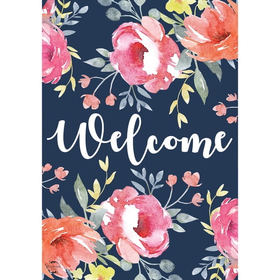 Briarwood Lane Spring House Flag 40x28 For Outdoor Watercolor Floral For Spring House Flag