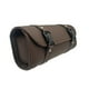 thumbnail image 5 of Bolsa delantera para motocicleta LOW WIDE RENT fácil de instalar con 2 correas de montaje en sillín Marrón, 5 of 8