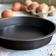 Mainstays 9 x 9 Round Nonstick Steel Cake Pan, Dark Gray