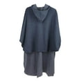 thumbnail image 3 of Warm Wheelchair Hooded Capes Ponchos Leg Back reusable lined Protector Purplish Blue Male, 3 of 8