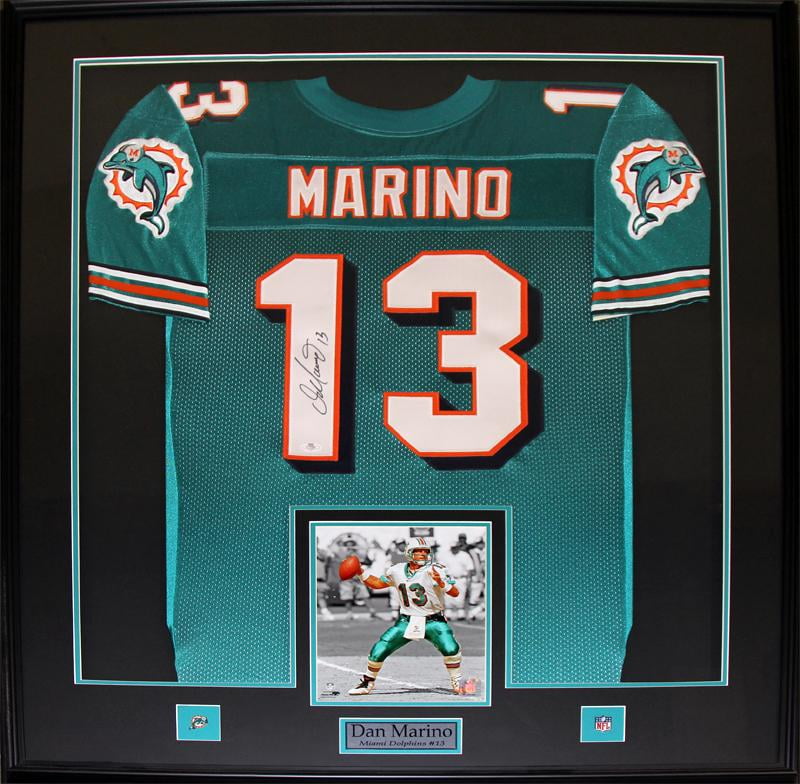 Framed Miami Dolphins Dan Marino Autographed Signed Jersey Upper Deck Coa