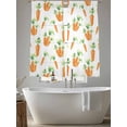 thumbnail image 5 of Easter Carrot Sheer Curtains 63 Inch Length 2 Panels Set Window Treatments, Spring Watercolor Modern Art Rod Pocket Semi Curtains for Living Room/Bedroom/Kitchen Décor, 104"W x 63"L, 5 of 7