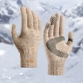 thumbnail image 1 of PEIXUN Winter Knitting Men's Tire Pattern Warm Plush Riding Wool Gloves, 1 of 4
