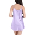 thumbnail image 3 of DHFJKG Silk Satin Nightgowns For Women Loose Fit V Neck Long Camisole Sleepshirt Comfortable Adjustable Straps Solid Color Summer Leisure Home Clothes, 3 of 5