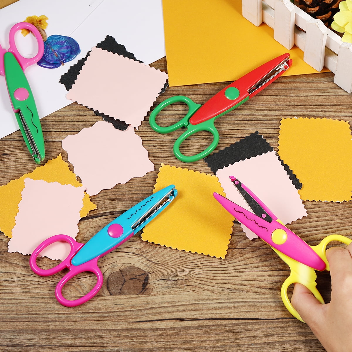 New Year New You 2022 Peonavet Plastic Child-Safe Scissor, Children's Handmade Toys, Toddlers Training Scissors, Pre-School Training Scissors and