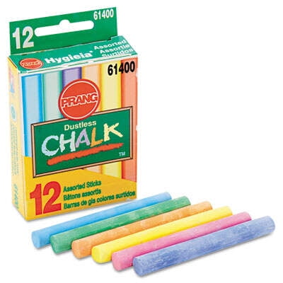 Colourful Chalks Pavements Sticks Assorted Art Floor Dustless Chalks 48Pcs/Box