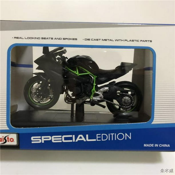 Maisto 1 : 18 KAWASAKI Ninja H2 R Motocicleta Diecast Aleación Modelo Juguete Negro H2R Moto Colección Regalo