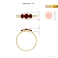 thumbnail image 4 of ANGARA Natural Ruby Three Stone Diamond Split Shank Ring in 14K Yellow Gold for Women (Size-4mm) | July Birthstone Jewelry for Her, 4 of 9