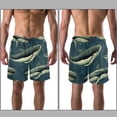 thumbnail image 3 of luoweisi Men's Beach Shorts Quick Dry Swim Trunks with Mesh Lining Whale XL, 3 of 5