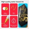 thumbnail image 4 of ARTISTRO 2 Gold Dual-Tip Acrylic Paint Pens - Multisurface Markers for Glass, Rock, Fabric, Wood, Plastic & More - 1 mm Fine & Brush Tips, 4 of 6