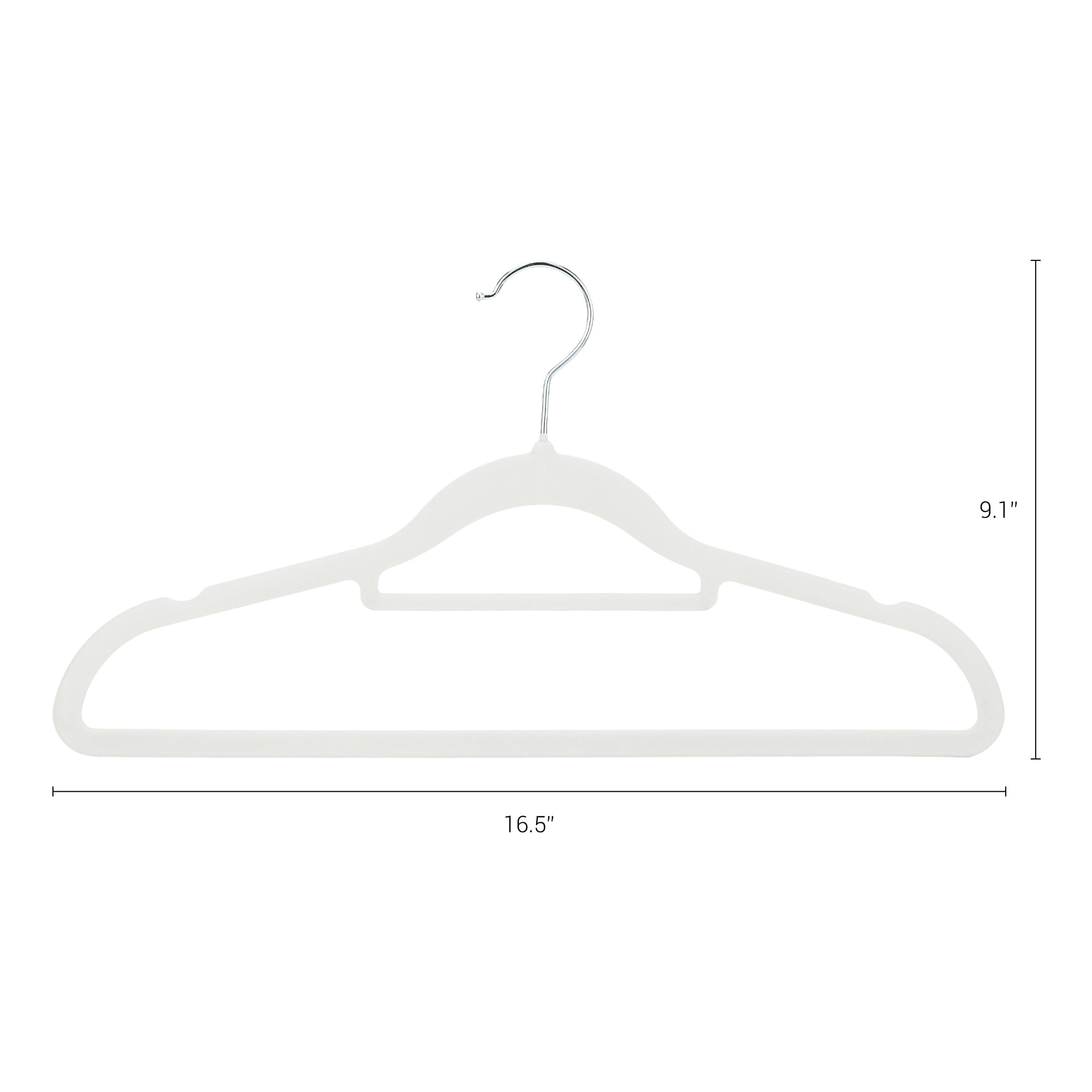 Unique Bargains Non-Slip Velvet Hangers for Closet Organization 10 Pcs Beige