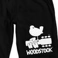 thumbnail image 2 of Woodstock Logo Men's Black Lounge Shorts-XXL, 2 of 7