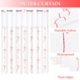 thumbnail image 5 of Ikfashoni No Hook Shower Curtain with Snap in Liner, Red Bow Hookless Waterproof Bath Curtain, 71"X74", 5 of 8