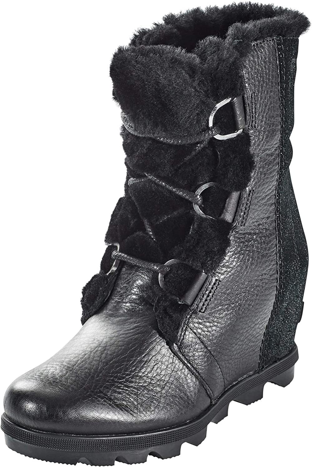joan of arctic shearling wedge
