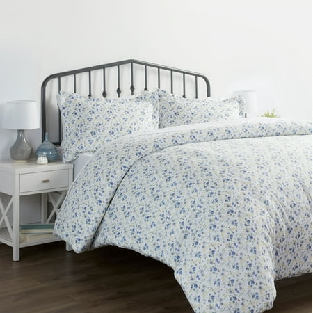 Noble Linens 3 Piece Duvet Cover Set Blossom Print Walmart Com