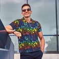 thumbnail image 4 of Fotbe Magical Mushrooms and Flowers Pattern Men’s Golf Polo Shirt – Breathable Performance Golf Shirt with Button-Down Collar-Medium, 4 of 6