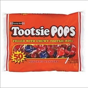 Tootsie Pops, Assorted Flavors Lollipops, 31.2 oz (50 count). Peanut Free, Gluten Free. Contains Milk and Soy.