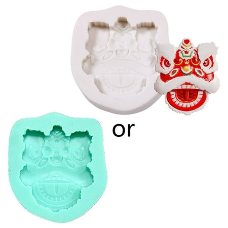 

DIY Silicone Mold Chinese Style Dragon and Lion Dance DIY Candy Cake Decoration Gift for Baking Lover Home Kitchen Tool
