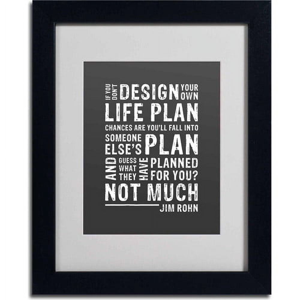 Trademark Fine Art "Design Your Own Life" Canvas Art by Megan Romo, Black Frame