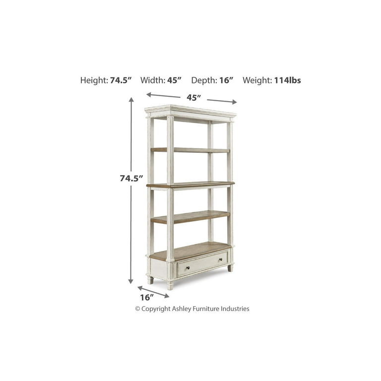 Realyn Bookcase - Brown/White Realyn Bookcase - Brown/White
