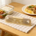 thumbnail image 1 of Linnome Stainless Steel Tableware Box Set Food Grade Knife Fork Chopsticks Travel Portable Tableware with Case Yellow, 1 of 6