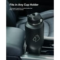 thumbnail image 4 of BUZIO 40oz Tumbler with Handle Straw Lid and Flex Lid, 40 oz Insulated Water Bottle Fits in Car Cup Holder, Double Wall Stainless Steel Travel Flask, Black, 4 of 10