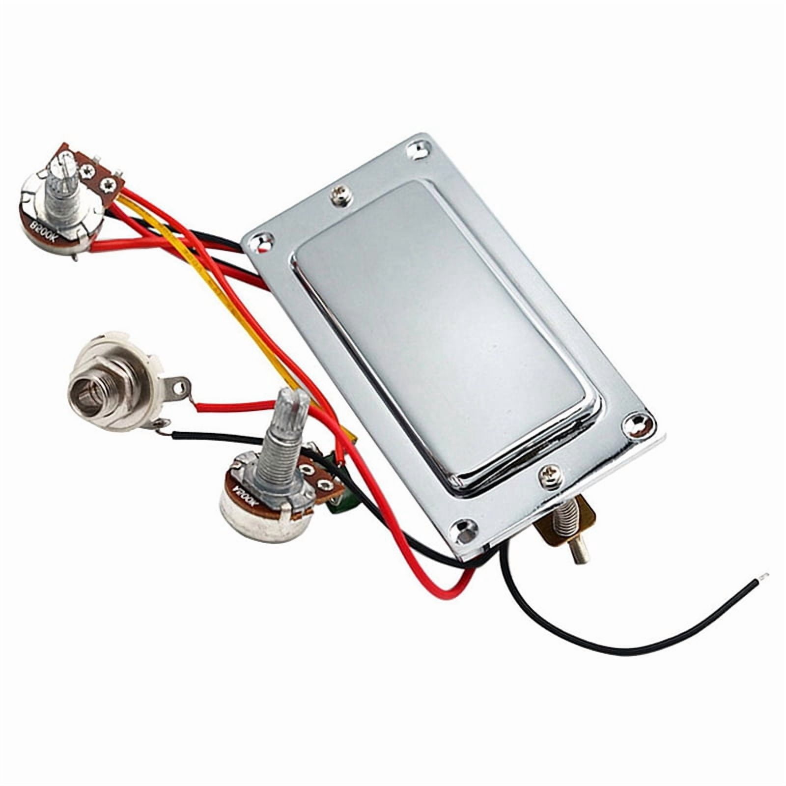 3X Electric Guitar Prewired Double Coil Humbucker Guitar Pickup Harness Kit with 500K Potentiometer Volume Tone Pots