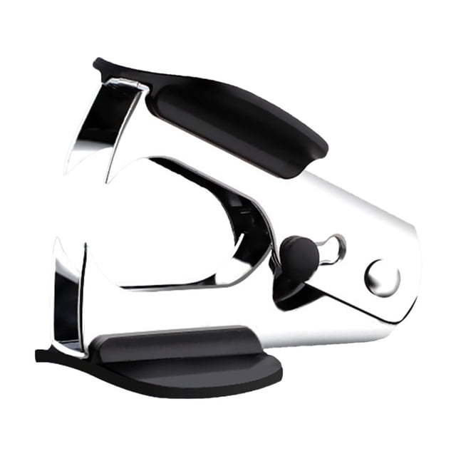 Staple Remover Efficient Office Tool with One Pinch Pull Action, Compact Portable Design, Locking Mechanism for Storage, Durable Alloy Construction, User-Friendly Desk Accessory - Black