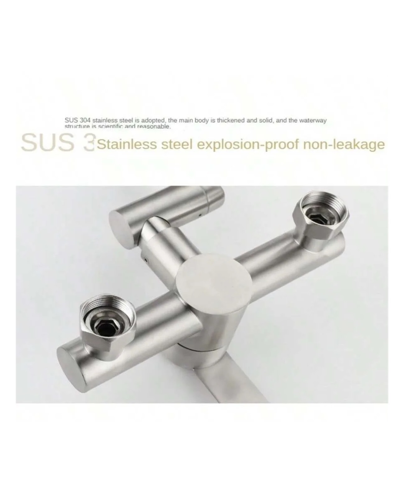 Kitchen Faucet Wall Mounted Bathroom Sink Mixer Taps, Hot And Cold Water 360 Degree Free Rotation