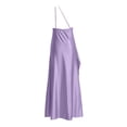 thumbnail image 4 of EliteGoogv Womens One Shoulder Dresses Asymmetrical Pleated Slit Satin Dresses For Women Slim Fit Side Slit Summer Dresses Evening Wedding Guest Dresses Purple, 4 of 5