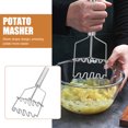 thumbnail image 5 of Kitchen Gadget Handheld Potato Presser Masher for Wavy Chips Silver, 5 of 8